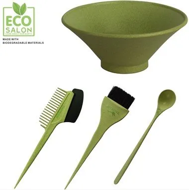 Bionedbrytbar färgskål med borste